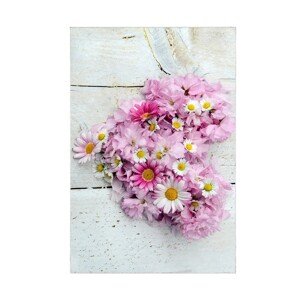 Sada 2 kusů koupelnových předložek FlowersForYou bílá/růžová