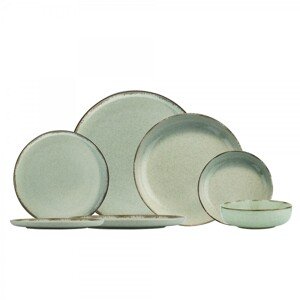 Porcelánová sada 24 ks talířů GreenFantasy zelená