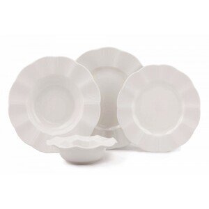 Porcelánová sada 24 ks talířů Seline krémově bílá