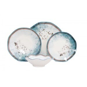 Porcelánová sada 24 ks talířů Abstract I bílá/modrá