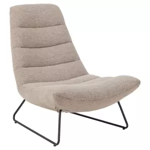 Designové lounge křeslo Milford II boucle béžové