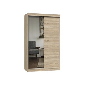 Šatní skříň Iga 120 cm se zrcadlem dub Sonoma