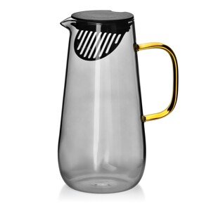 Skleněný džbán Semet 1,5 l šedý/zlatý