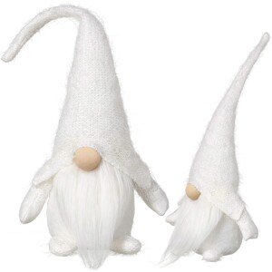 Vánoční skřítek ELF 068 - 50 cm bílý