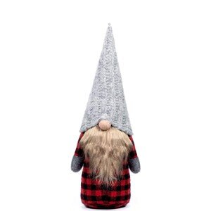 Vánoční skřítek ELF 055 - 40 cm šedý/červený