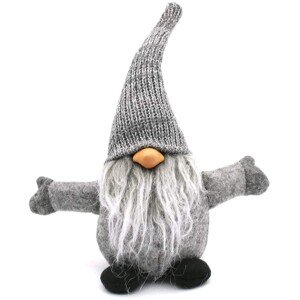 Vánoční skřítek ELF 045 - 35 cm šedý