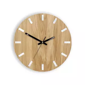 Nástěnné hodiny Simple Oak hnědé