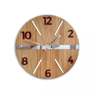 Nástěnné hodiny Oak Luxury hnědé