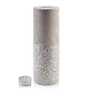 Velký moderní svícen Diament 36 cm béžový