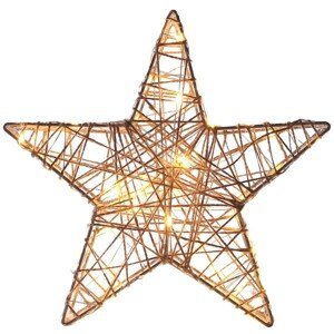 Dekorativní LED hvězda CHRISTMAS zlatá