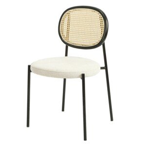 Designová jídelní židle Fisco béžová/černá
