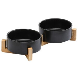 Sada 2 ks keramických misek pro psy a kočky Jax 450 ml černá