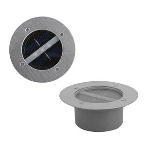 Solární LED lampa Berny 12 cm stříbrná