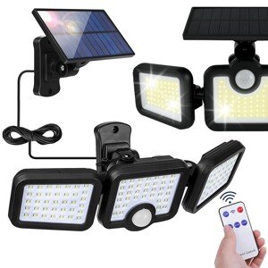 Nástěnná solární LED lampa Faros černá
