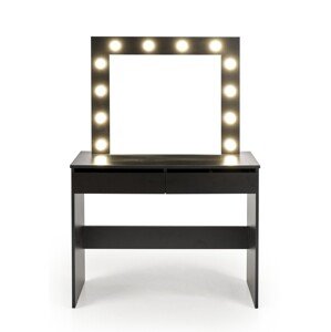 Toaletní stolek HOLLYWOOD s LED osvětlením 94 cm černý
