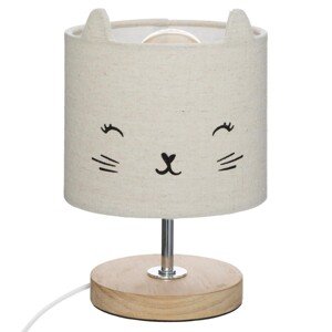 Dětská noční lampa CAT krémová