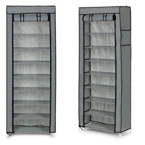 Textilní botník GARDEROBE 58x28x161 cm šedý