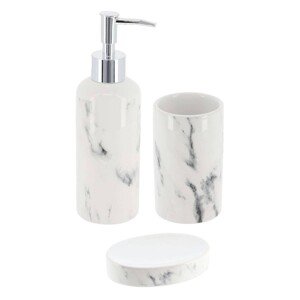 Sada koupelnových doplňků NARDI MARBLE bílá