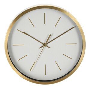 Nástěnné hodiny GOLACK 25 cm bílé/zlaté