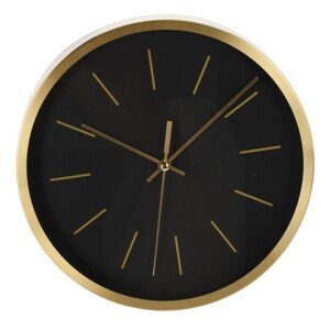 Nástěnné hodiny GOLACK 25 cm černé/zlaté