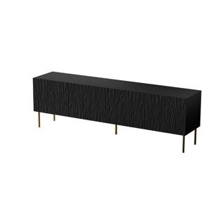 TV stolek Jungle 190 cm černý/zlatý