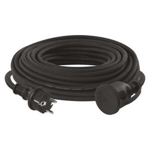 Venkovní prodlužovací kabel s 1 zásuvkou ZANE 20 m 1,5 mm² černý