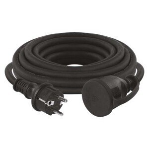 Venkovní prodlužovací kabel s 1 zásuvkou ZANE 5 m 1,5 mm² černý