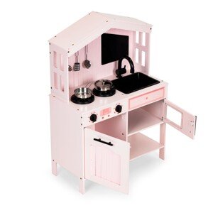 Dřevěná kuchyně pro děti Cheerful kitchen růžová