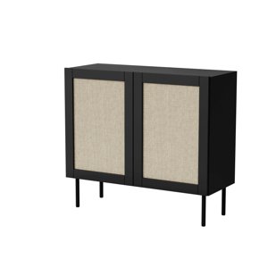 Komoda Juta 100 cm černá/hnědá