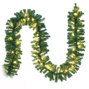 Světelný vánoční LED řetez Merry Christmas 5 m zelený