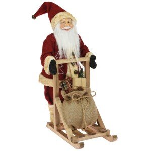 Vánoční figurka Santa Clause Mikolaj 45 cm červená