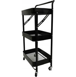 Kovový skládací kuchyňský vozík CARRIAGE 82 cm černý