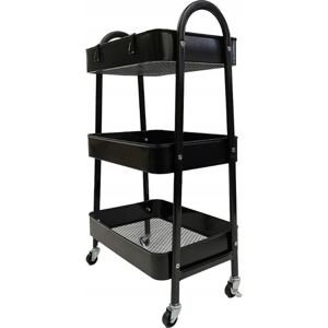 Kovový kuchyňský vozík PORTER 78 cm černý