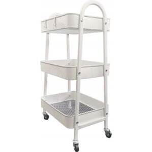 Kovový kuchyňský vozík PORTER 78 cm bílý