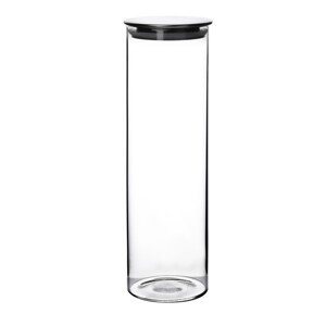 Skleněná dóza MODERN KITCHEN Silver 1250 ml čirá