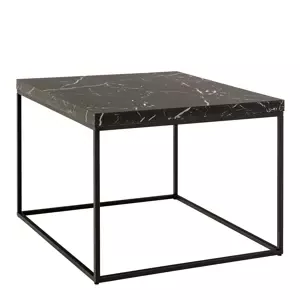 Konferenční stolek Barossa 60 cm černý mramor/černý