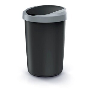 Odpadkový koš COMPACTO 40 L černý/světle šedý