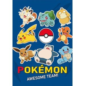 Dětská fleecová deka Polar POKÉMON 100x140 cm modrá