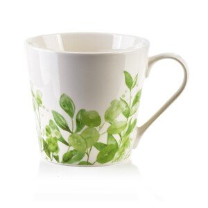 Porcelánový hrnek EDDY II 400 ml bílý/zelený