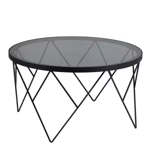 Konferenční stolek Halstow 80 cm černý