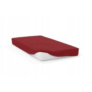Bavlněné Jersey prostěradlo SOFT 90x200 cm + 25 cm červené