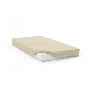 Bavlněné Jersey prostěradlo SOFT 160x200 cm + 25 cm krémové