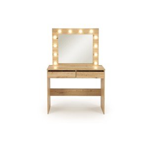 Toaletní stolek HOLLYWOOD s LED osvětlením 94 cm dub artisan