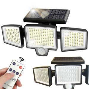 Nástěnná solární LED lampa Nachas černá