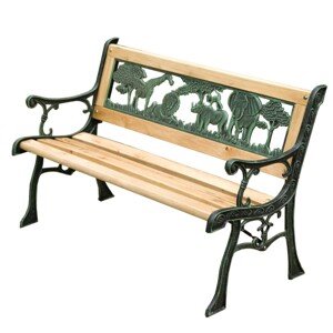 Dětská zahradní lavice ELARA 82 cm z masivu/zelená