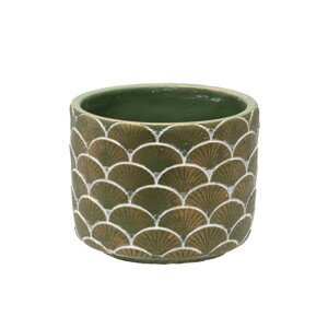 Cementový obal na květináč GREENY 17 cm zelený