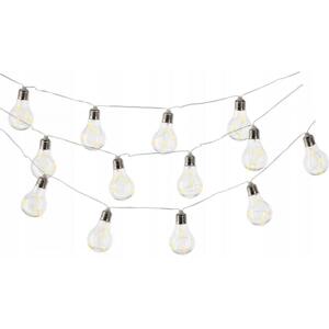 Solární LED světelný řetěz Moza 3,8 m teplá bílá