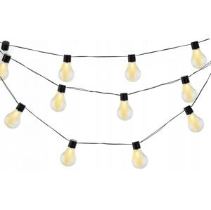 Solární LED světelný řetěz Stripes 5,8 m černý/teplá bílá