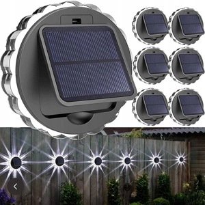 Sada 2 ks LED solárních nástěnných lamp Kinnie 10x10 cm černá/studená bílá