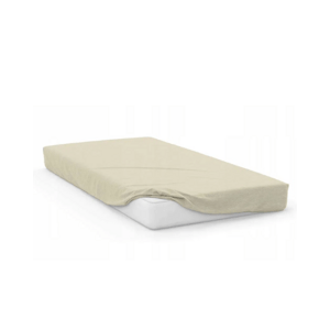 Bavlněné Jersey prostěradlo SOFT 90x200 cm + 25 cm krémové